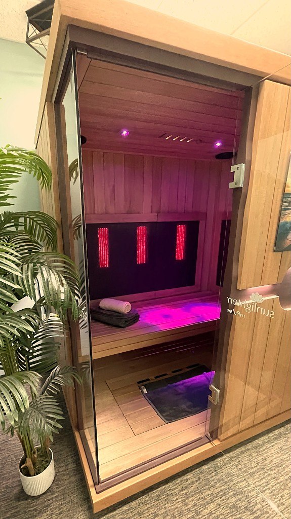 Sunlighten infrared sauna with red light therapy